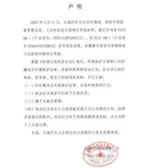 長城舉報(bào)比亞迪 真監(jiān)督還是惡競爭?