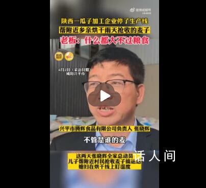 瓜子企業停工幫鄉親搶收麥子 要連糧食都吃不上了誰還吃瓜子