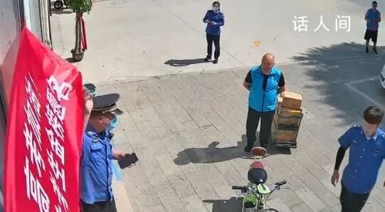 店鋪掛高考加油橫幅被城管拆除 城管說影響市容有涉嫌廣告嫌疑