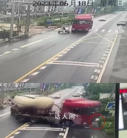 貨車避讓電瓶車撞上行人致1死1傷 被撞男子死亡小孩粉碎性骨折
