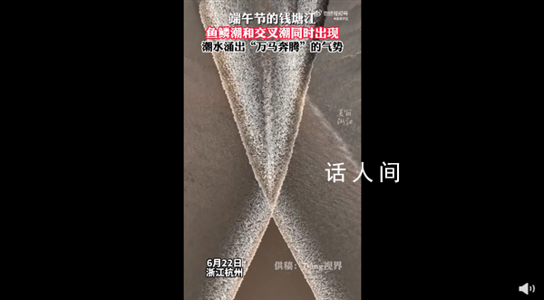 錢塘江魚鱗潮仿佛萬馬奔騰 讓人感嘆大自然的奇妙