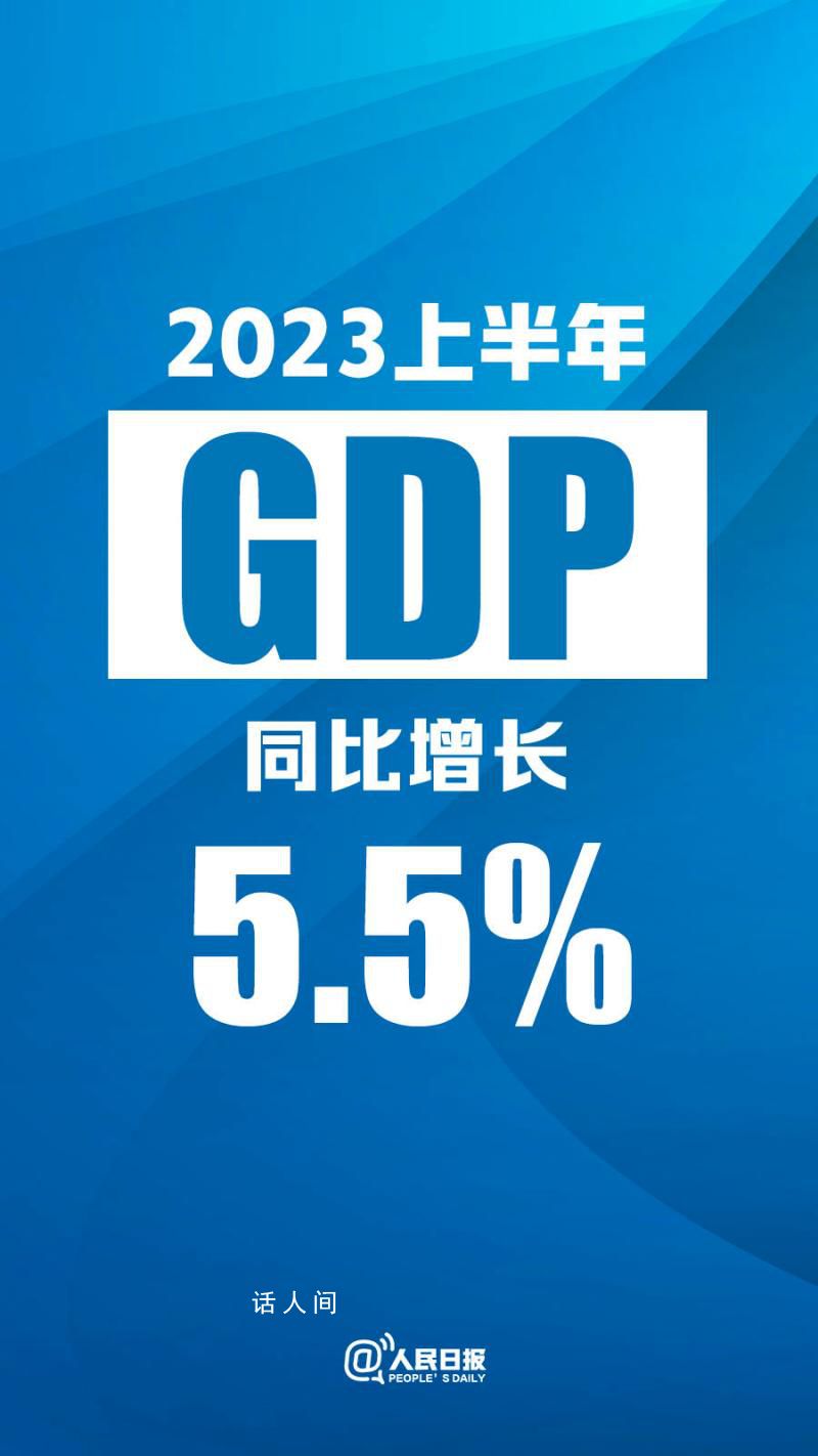 統計局:上半年GDP同比增長5.5%