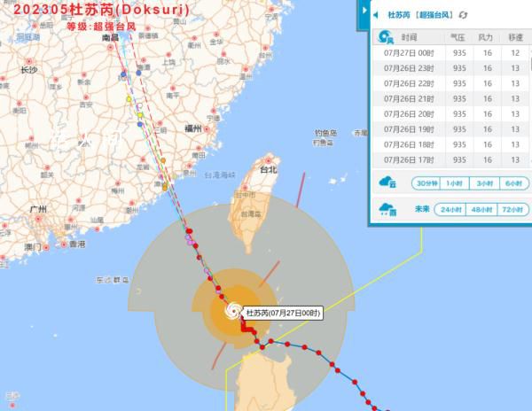 杜蘇芮或成影響最嚴(yán)重臺(tái)風(fēng)之一 僅次于2016莫蘭蒂