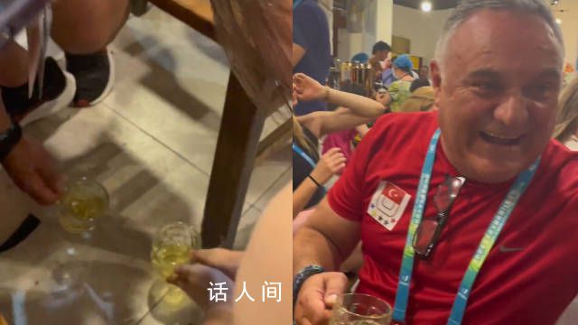 外國運動員和教練街頭碰杯 引發了網友的熱議