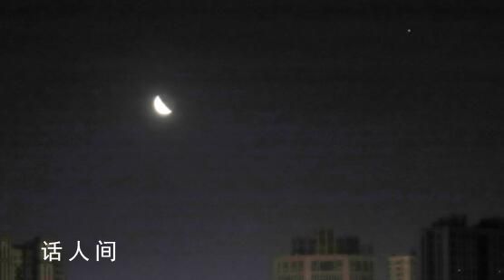 “木星伴月”現身夜空 為寂靜的夜空平添了幾分浪漫