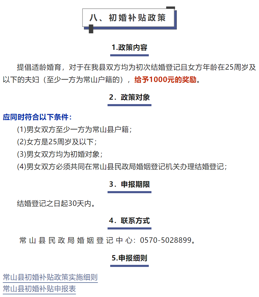 一地獎勵初婚夫婦:現金1000元
