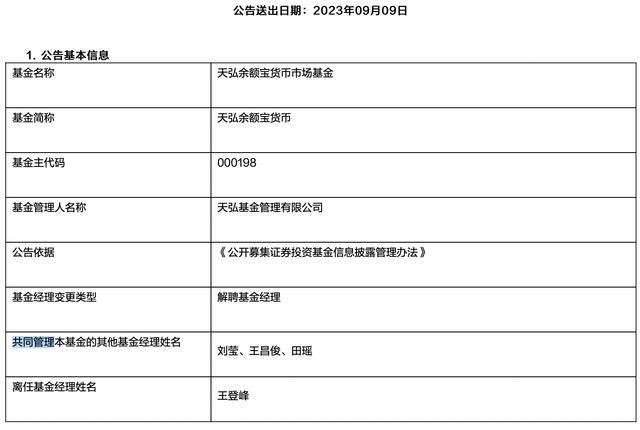6700億余額寶基金經理王登峰離任 公司回應稱產品運作一切正常