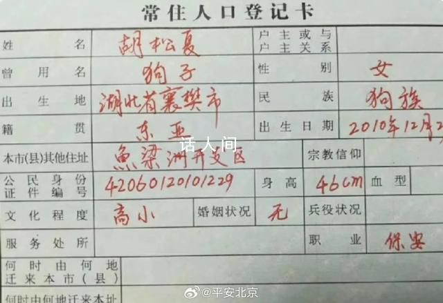 警方談“把狗寫戶口本上”:或擔責