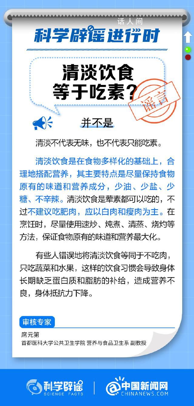 清淡飲食等于吃素?清淡飲食是葷素都可以吃的