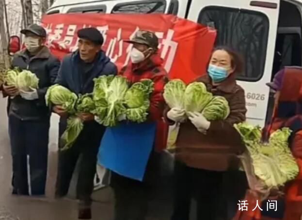 河南一地疑讓老人寒風中捧白菜擺拍 該視頻一經曝光便招致質疑
