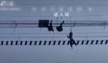 洛陽一景區鋼索橋側翻游客倒掛空中 實在是太嚇人了