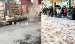 浙江多地遭遇罕見“雞蛋大”冰雹 大街上出現冰河奇觀