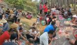 清明掃墓后全村人在墓旁聚餐 每年清明大家都一起掃墓
