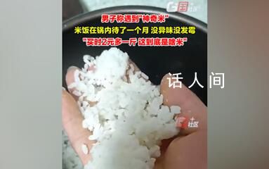 男子稱買到神奇米:煮好1個月沒異味